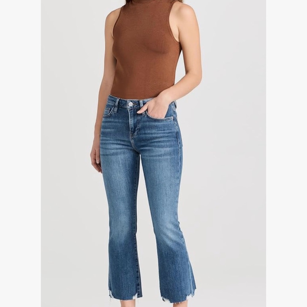 Frame Le Crop Mini Boot Jeans, medium wash, Size 32